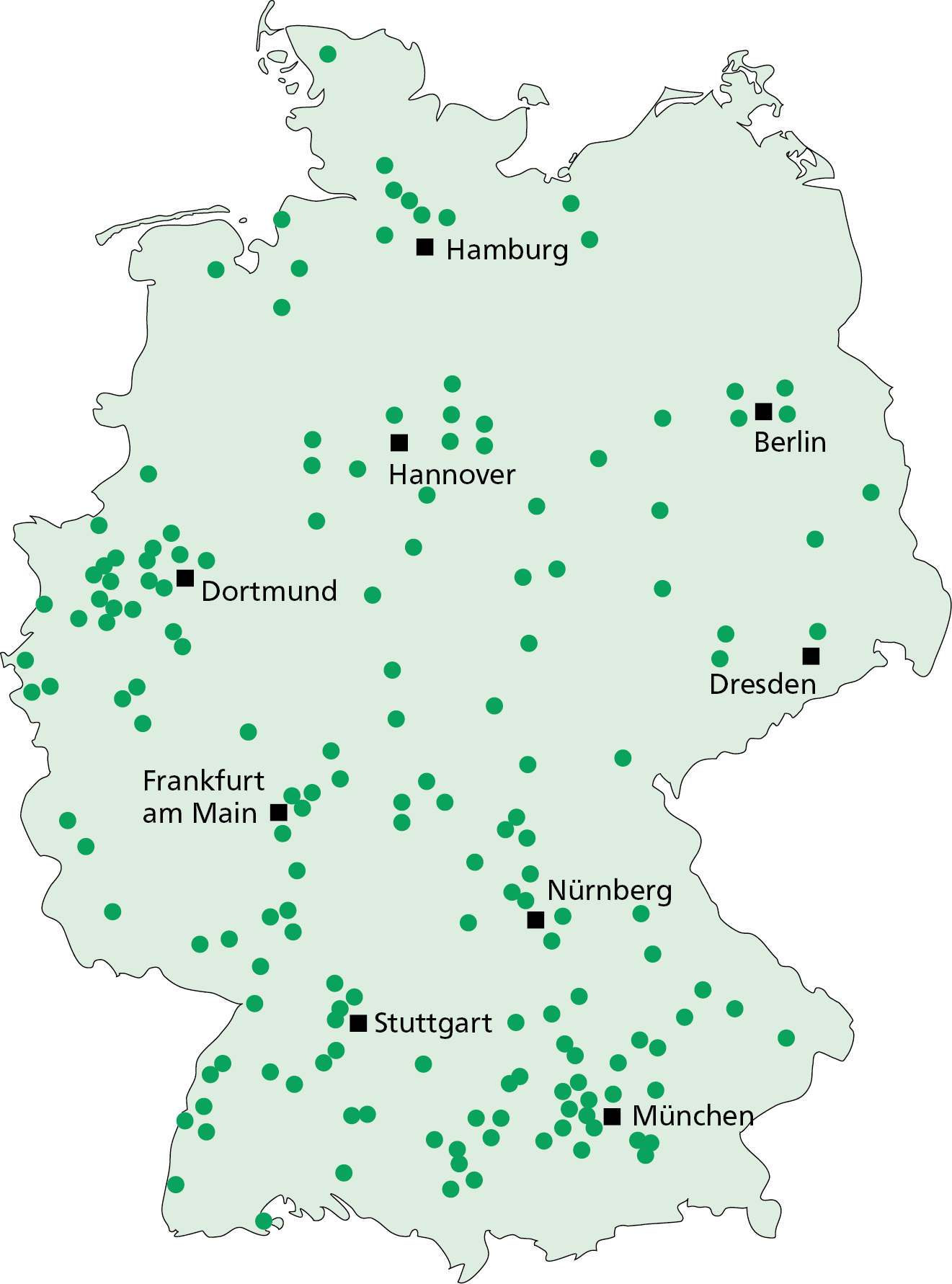 Tagungsteilnehmer schalteten sich aus ganz Deutschland sowie dem benachbarten Ausland zu. Grafik: C. Hopf, LWF