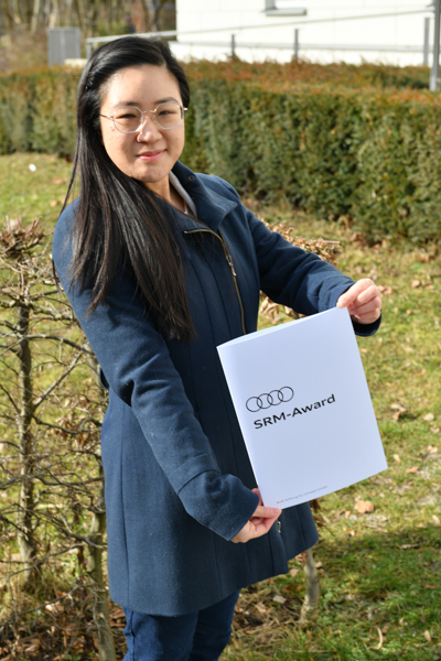 Frau MSc. Tiffany Yu (Preisträgerin SRM Award der Audi Stiftung für Umwelt 2020). Foto: Audi AG